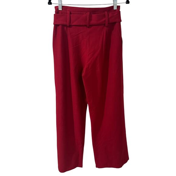 Anthroplogie Red Paperbag Wide-Leg Trousers With Pockets Office, XS (2) NWOT - Picture 10 of 11